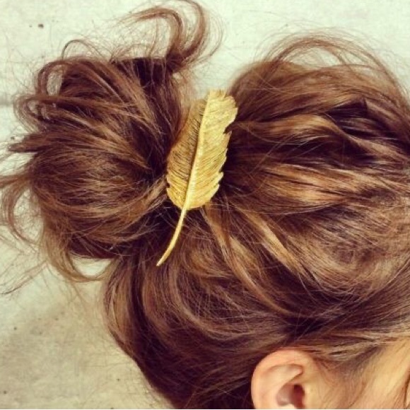 🔵𝟲𝟱%𝗢𝗙𝗙 𝗯𝘂𝗻𝗱𝗹𝗲𝘀 𝟯+🔵NEW Large Textured Feather Bohemian Barrette - Picture 6 of 14